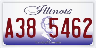IL license plate A385462