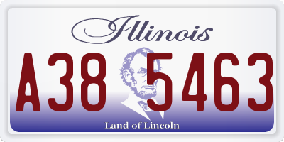 IL license plate A385463