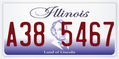 IL license plate A385467