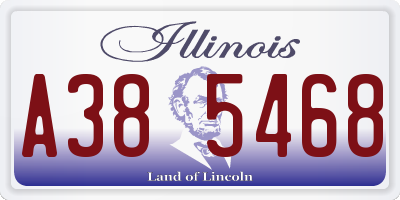 IL license plate A385468