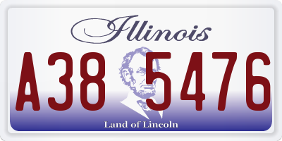 IL license plate A385476