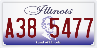 IL license plate A385477