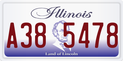 IL license plate A385478