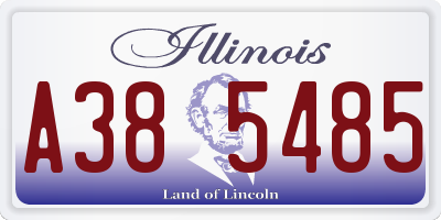 IL license plate A385485