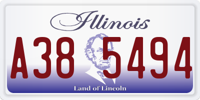 IL license plate A385494