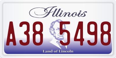 IL license plate A385498