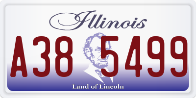 IL license plate A385499