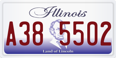 IL license plate A385502