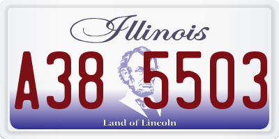 IL license plate A385503