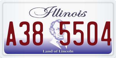 IL license plate A385504