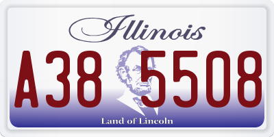 IL license plate A385508