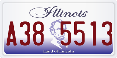 IL license plate A385513