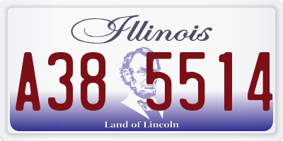IL license plate A385514
