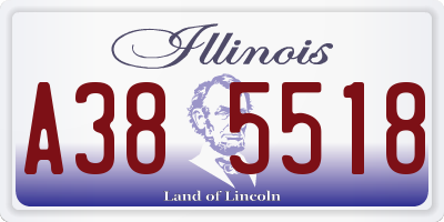 IL license plate A385518