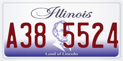 IL license plate A385524