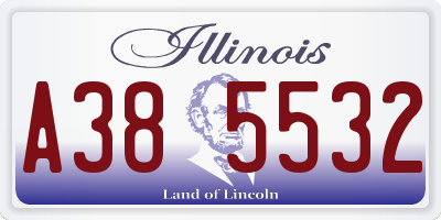 IL license plate A385532