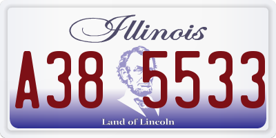 IL license plate A385533