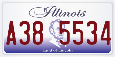 IL license plate A385534