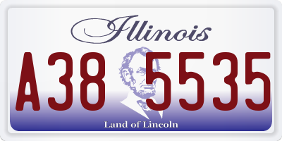 IL license plate A385535
