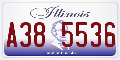 IL license plate A385536