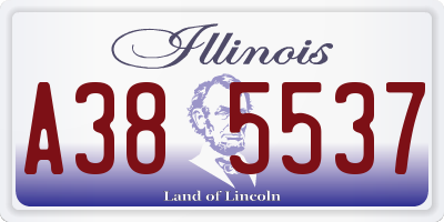 IL license plate A385537
