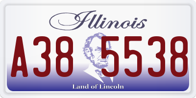 IL license plate A385538