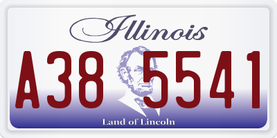 IL license plate A385541