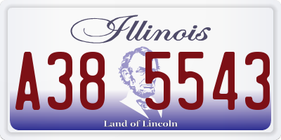 IL license plate A385543
