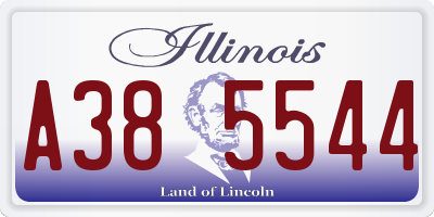 IL license plate A385544