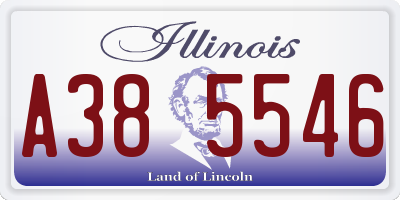 IL license plate A385546