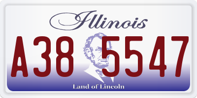 IL license plate A385547
