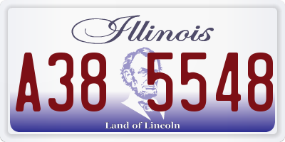IL license plate A385548