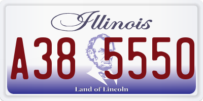 IL license plate A385550