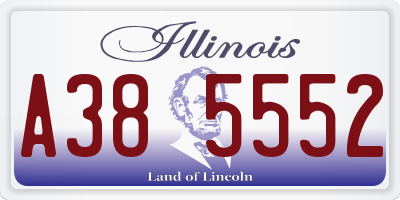 IL license plate A385552