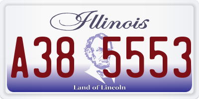 IL license plate A385553