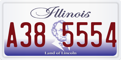 IL license plate A385554