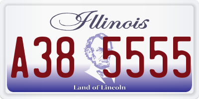 IL license plate A385555