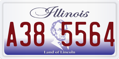 IL license plate A385564