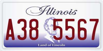 IL license plate A385567