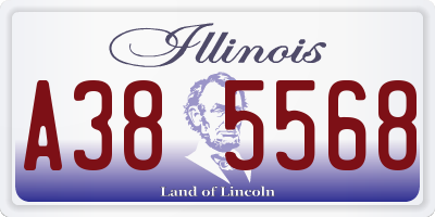 IL license plate A385568