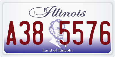 IL license plate A385576