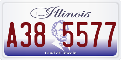 IL license plate A385577