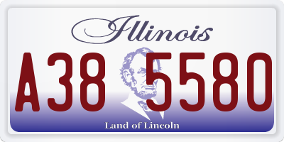 IL license plate A385580