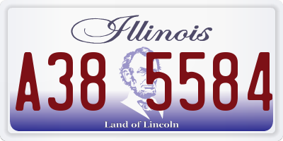 IL license plate A385584