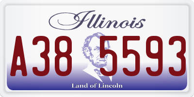 IL license plate A385593