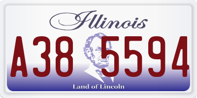 IL license plate A385594