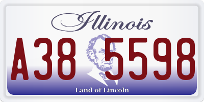 IL license plate A385598