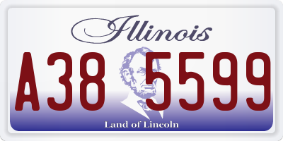 IL license plate A385599