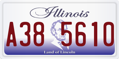 IL license plate A385610
