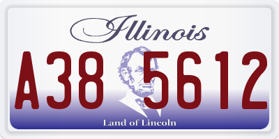 IL license plate A385612